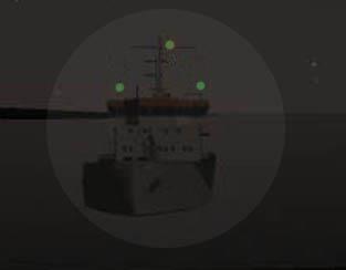 84. В темное время суток Вы обнаружили огни судна, указанные на иллюстрации. Какие ограничения в отношении минимального расстояния расхождения с таким судном существуют в МППСС-72
