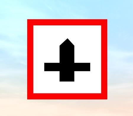 4. Что обозначает изображенный на иллюстрации береговой навигационный информационный знак?